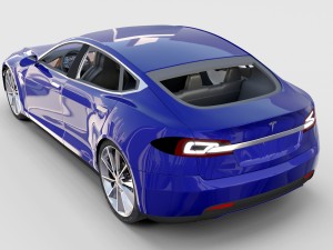 tesla model 3 and model s with interior pack 3Dモデル