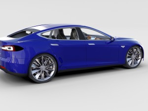tesla model 3 and model s with interior pack 3Dモデル