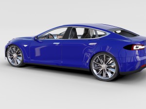 tesla model 3 and model s with interior pack 3Dモデル