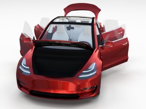 tesla model 3 and model s with interior pack 3Dモデル