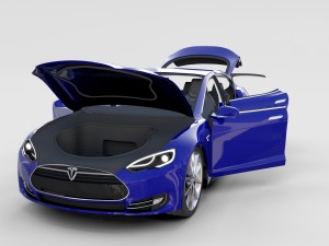 tesla model 3 and model s with interior pack 3Dモデル