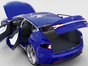 tesla model 3 and model s with interior pack 3Dモデル
