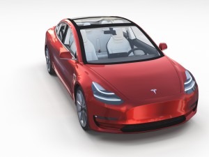 tesla model 3 and model s with interior pack 3Dモデル