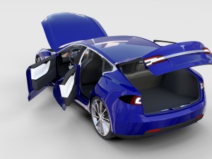 tesla model 3 and model s with interior pack 3Dモデル