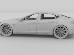 tesla model 3 and model s with interior pack 3Dモデル