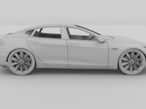 tesla model 3 and model s with interior pack 3Dモデル