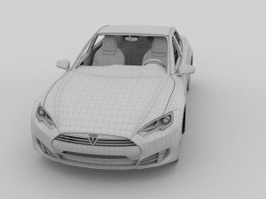 tesla model 3 and model s with interior pack 3Dモデル