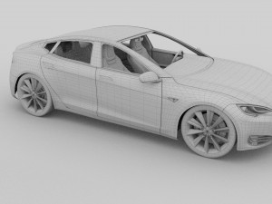 tesla model 3 and model s with interior pack 3Dモデル