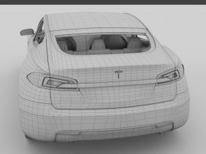 tesla model 3 and model s with interior pack 3Dモデル