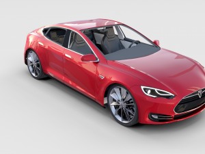 tesla model 3 and model s with interior and chassi Modello 3D