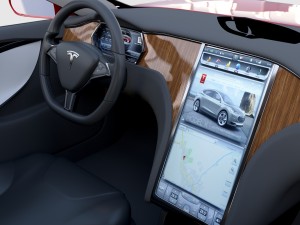 tesla model 3 and model s with interior and chassi Modello 3D