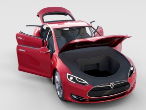 tesla model 3 and model s with interior and chassi Modello 3D