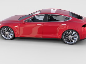 tesla model 3 and model s with interior and chassi Modello 3D