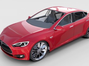tesla model 3 and model s with interior and chassi Modello 3D