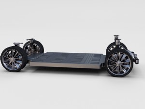 tesla model 3 and model s with interior and chassi Modello 3D