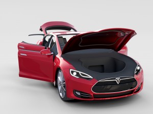 tesla model 3 and model s with interior and chassi Modello 3D