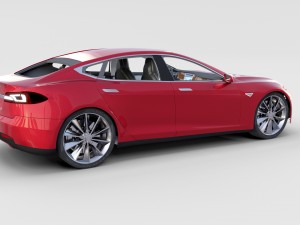 tesla model 3 and model s with interior and chassi Modello 3D