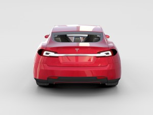 tesla model 3 and model s with interior and chassi Modello 3D