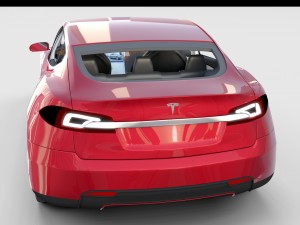 tesla model 3 and model s with interior and chassi Modello 3D