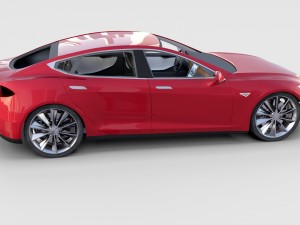 tesla model 3 and model s with interior and chassi Modello 3D