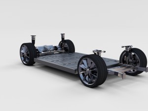 tesla model 3 and model s with interior and chassi Modello 3D