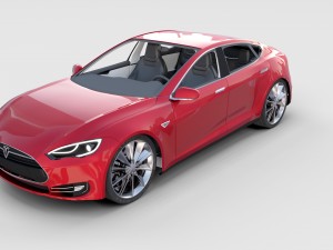 tesla model 3 and model s with interior and chassi Modello 3D