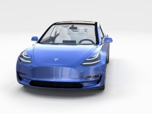 tesla model 3 and model s with interior and chassi Modello 3D