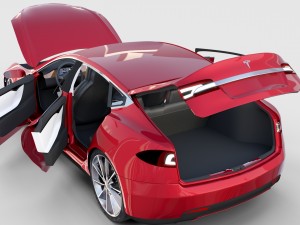 tesla model 3 and model s with interior and chassi Modello 3D