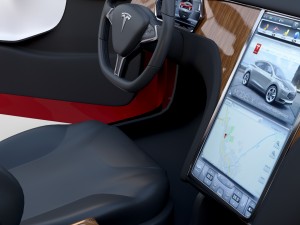 tesla model 3 and model s with interior and chassi Modello 3D