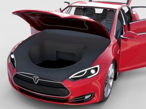 tesla model 3 and model s with interior and chassi Modello 3D