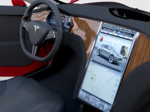 tesla model 3 and model s with interior and chassi Modello 3D