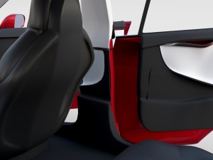 tesla model 3 and model s with interior and chassi Modello 3D