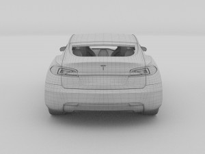 tesla model 3 and model s with interior and chassi Modello 3D