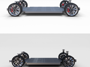 tesla model 3 and model s chassis pack 3D Model