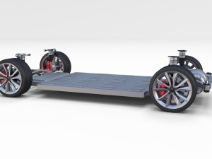 tesla model 3 and model s chassis pack 3D 모델