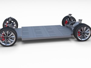tesla model 3 and model s chassis pack 3D 모델