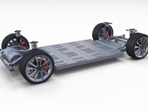 tesla model 3 and model s chassis pack 3D 모델