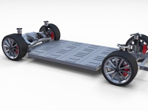 tesla model 3 and model s chassis pack 3D 모델