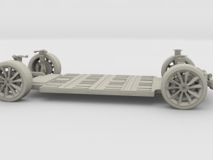 tesla model 3 and model s chassis pack 3D 모델