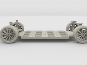 tesla model 3 and model s chassis pack 3D 모델