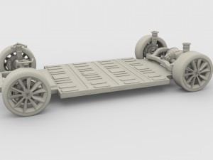 tesla model 3 and model s chassis pack 3D 모델