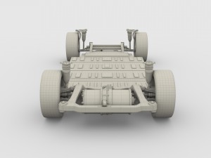tesla model 3 and model s chassis pack 3D 모델