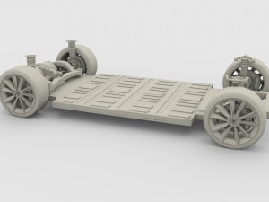 tesla model 3 and model s chassis pack 3D 모델