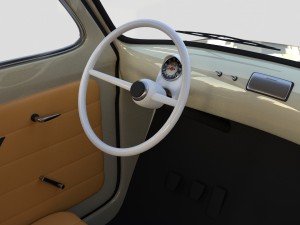 fiat 500 with interior pack Modèle 3D