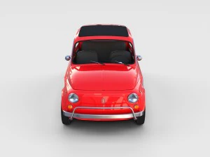fiat 500 with interior pack 3D Model