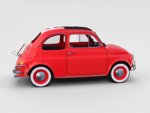 fiat 500 with interior pack Modèle 3D