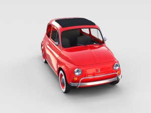 fiat 500 with interior pack Modèle 3D