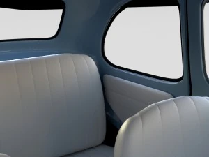 fiat 500 with interior pack 3D Model