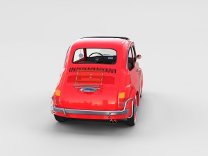 fiat 500 with interior pack Modèle 3D