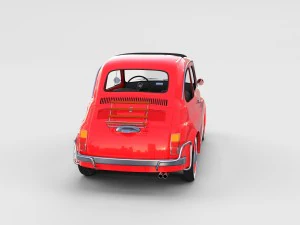 fiat 500 with interior pack 3D Model